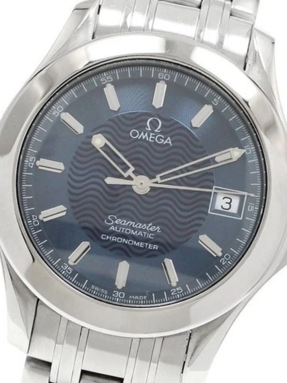 OMEGA Seamaster120 2501.81 Date Navy Dial Automatic Men's Watch_948287